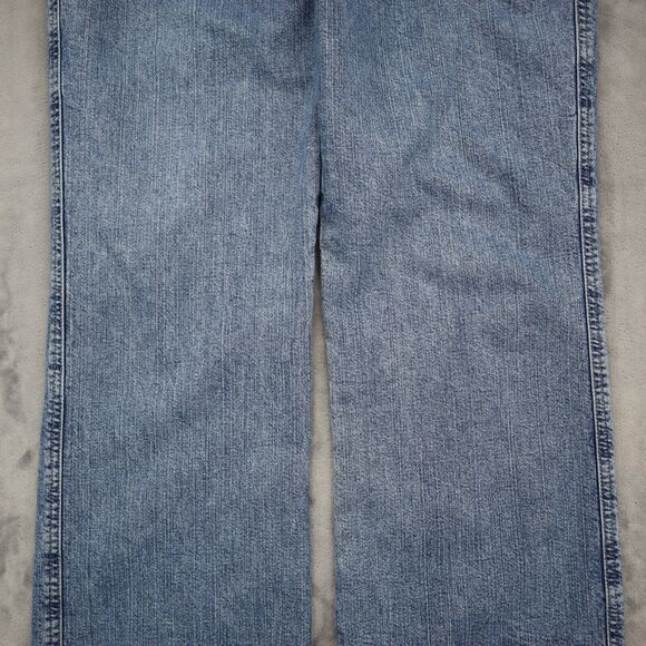 Calvin Klein Jeans Pants Womens 14 Blue Denim Flat Front Pockets High Rise - Picture 12 of 16